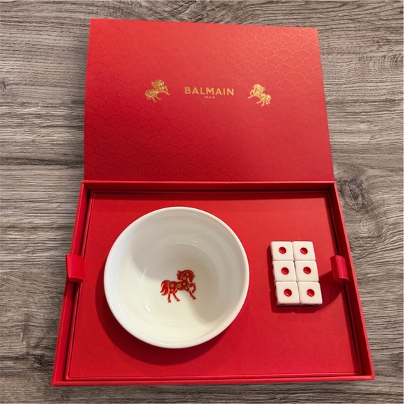 Balmain Other - Balmain 2026 Lunar New Year Dice Bowl Set With Envelopes